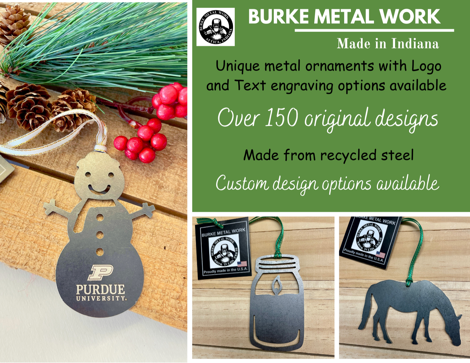 Unique Metal Christmas Ornaments Made in the America & Now Available for Wholesale 247