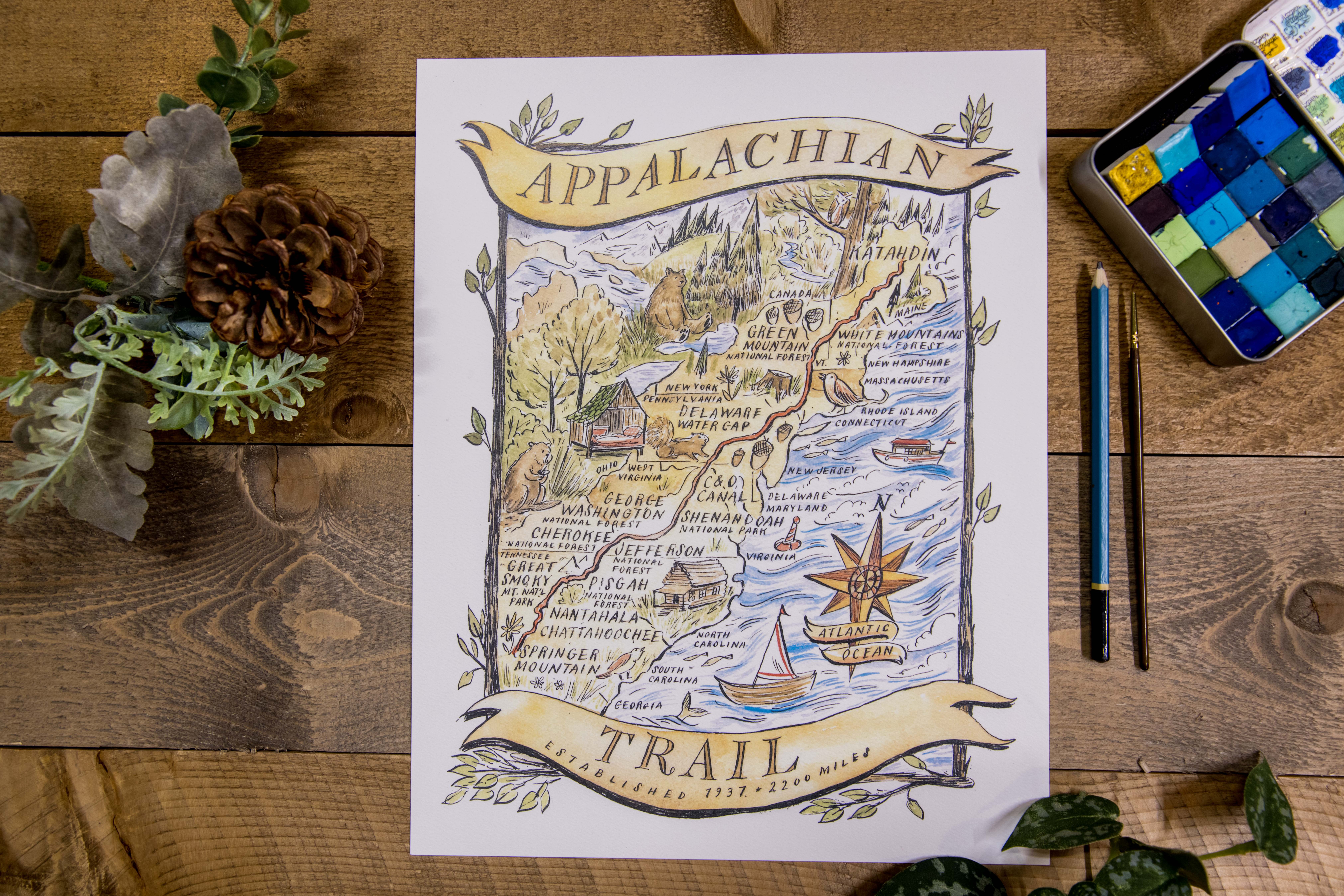 Appalachian Trail Souvenir Map 369